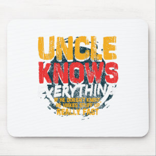 Uncle Knows Everything Funny Uncle Fathers Day Gif Mouse Mat