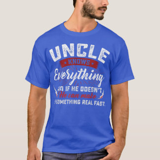 Uncle Knows Everything Men Funny Vintage Uncle T-Shirt