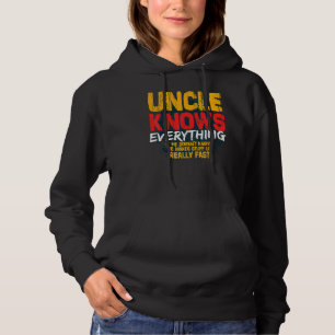 Uncle Knows Everything Women  Father's Day Vintage Hoodie