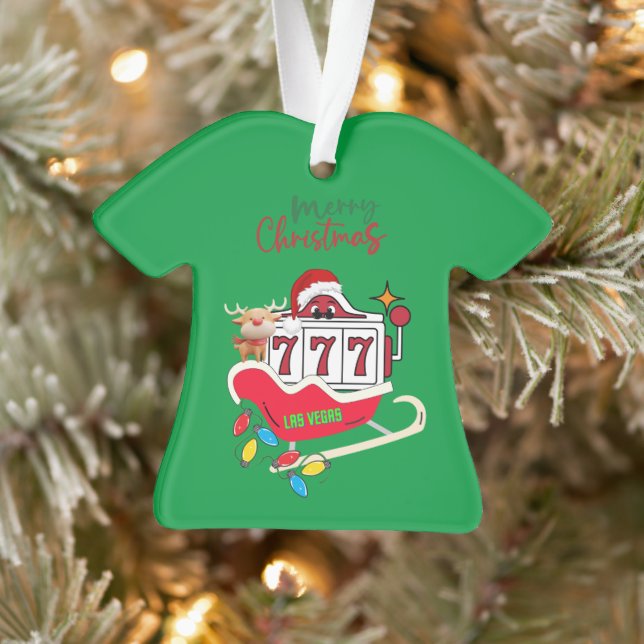 Uncle Las Vegas Ugly Christmas Sweater Ornament (Tree)