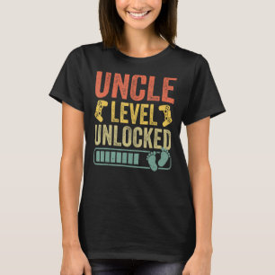 Uncle Level Unlocked 2023 Gamer Pregnancy Uncle Fa T-Shirt