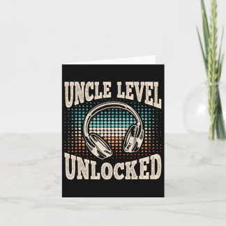 Uncle Level Unlocked Video Gamer Gaming Retro Game Card