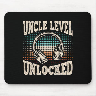 Uncle Level Unlocked Video Gamer Gaming Retro Game Mouse Mat