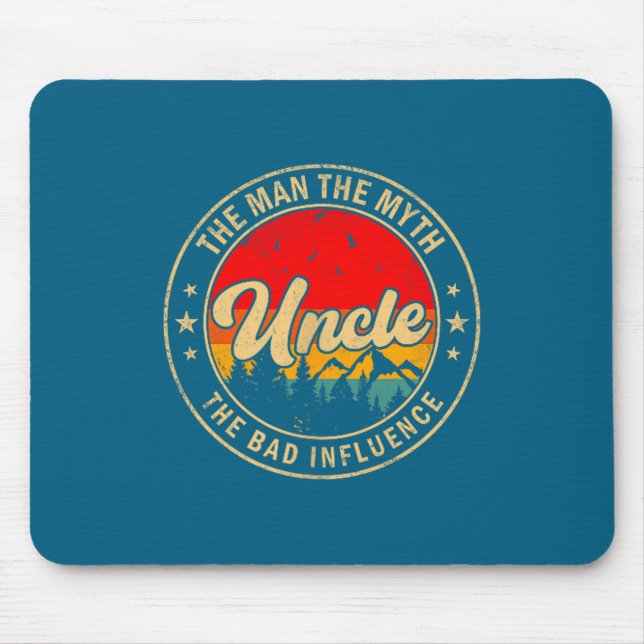 Uncle Man Myth Bad Influence Graphic Art Mouse Mat (Front)