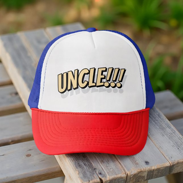 Uncle!!! Modern Simple Cool Comic Trucker Hat (Creator Uploaded)