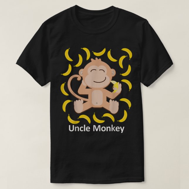 Uncle Monkey Banana Design Sassy Monkeys Bananas  T-Shirt (Design Front)