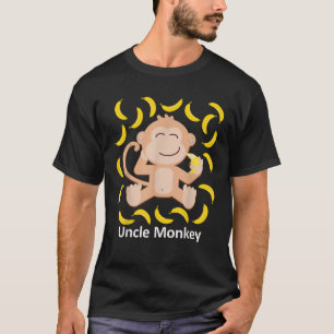 Uncle Monkey Banana Design Sassy Monkeys Bananas  T-Shirt