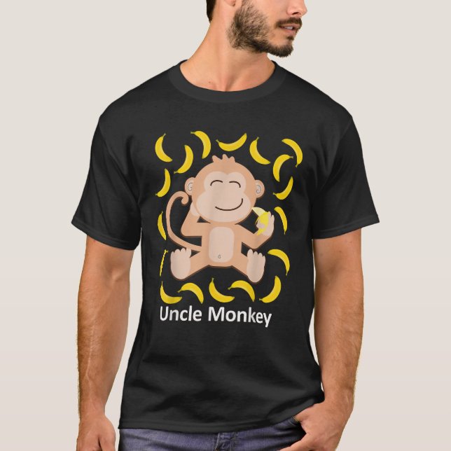 Uncle Monkey Banana Design Sassy Monkeys Bananas  T-Shirt (Front)