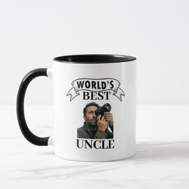 Uncle Mug - Worlds Best Uncle Personalised Photo (Left)