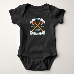 Uncle Myth Legend Hero Firefighter Baby Bodysuit