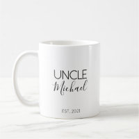 Uncle Name Pregnancy Announcement Gift Coffee Mug