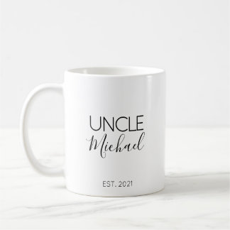 Uncle Name Pregnancy Announcement Gift Coffee Mug