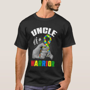 Uncle Of A Warrior Autism Awareness Day Puzzle Pie T-Shirt