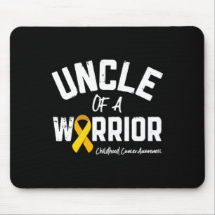 Uncle Of A Warrior Childhood Cancer Awareness Gift Mouse Mat