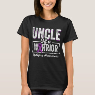 Uncle of a Warrior Epilepsy Uncle Purple Ribbon Su T-Shirt