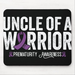 Uncle Of A Warrior Nicu Prematurity Awareness Mouse Mat