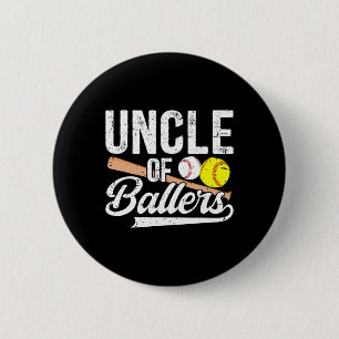 Uncle Of Ballers Baseball Softball Uncle 6 Cm Round Badge