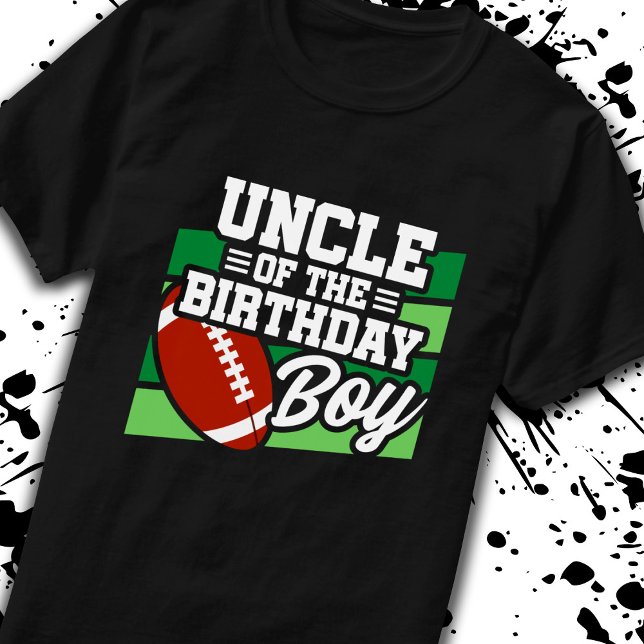 Uncle of Birthday Boy Boys Football Birthday T-Shirt (Creator Uploaded)