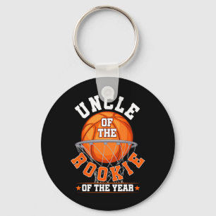 Uncle Of Rookie 1st Birthday Sketll Family Matchin Key Ring