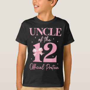 Uncle Of The 12 Official Pre-teen Birthday Girl 12 T-Shirt