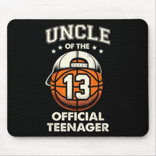 Uncle Of The 13 Official Teenager 13th Birthday Sk Mouse Mat