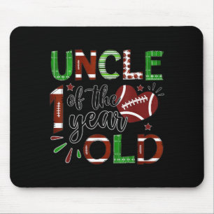 Uncle Of The 1 Year Old Football 1st Birthday Boy  Mouse Mat