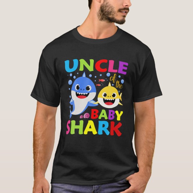 Uncle Of The Baby Shark Birthday Boy, Girl, Kids, T-Shirt (Front)