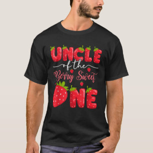Uncle Of The Berry Sweet One 1St Birthday Strawber T-Shirt