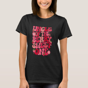 Uncle Of The Berry Sweet One Strawberry First Birt T-Shirt