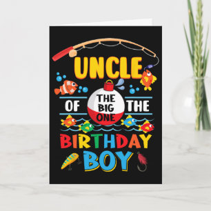 Uncle Of The Big One Fishing 1st Birthday Ofishall Card