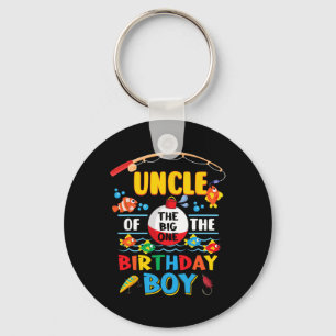 Uncle Of The Big One Fishing 1st Birthday Ofishall Key Ring