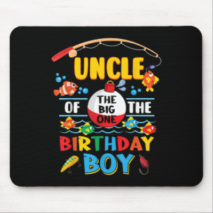 Uncle Of The Big One Fishing 1st Birthday Ofishall Mouse Mat