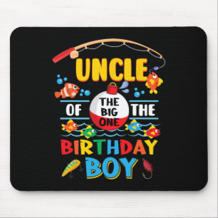 Uncle Of The Big One Fishing 1st Birthday Ofishall Mouse Mat