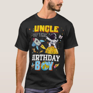 Uncle Of The Birthday Astronaut Boy Space Theme Pa T-Shirt
