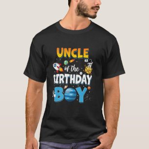 Uncle Of The Birthday Boy Astronaut Family Space P T-Shirt
