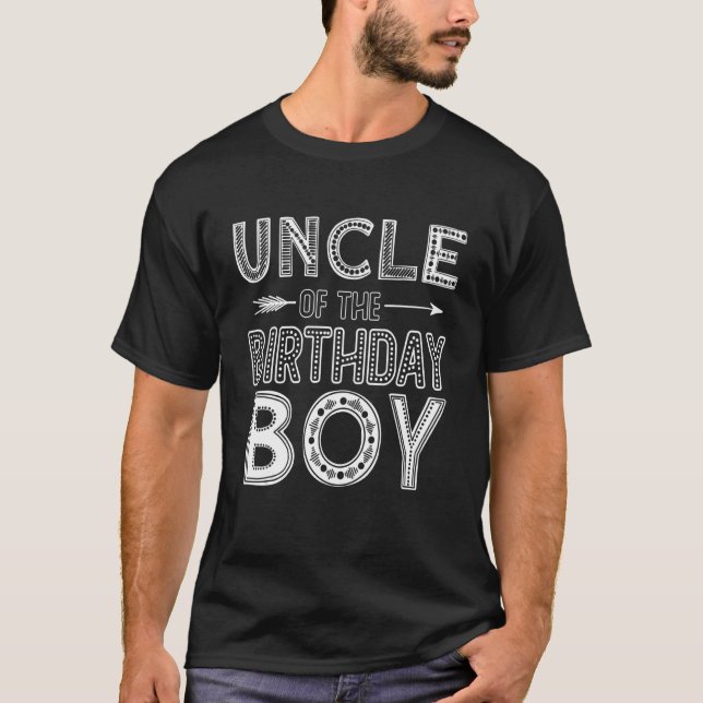 Uncle Of The Birthday Boy Family Love Celebration T-Shirt (Front)