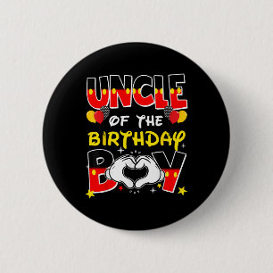 Uncle Of The Birthday Boy Family Party Decor Match 6 Cm Round Badge