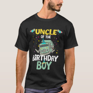 Uncle Of The Birthday Boy Garbage Truck Recycling T-Shirt