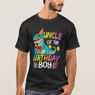 Uncle Of The Birthday Boy Matching Family Dinosaur T-Shirt