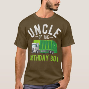 Uncle Of The Birthday Boy Matching Garbage Truck T T-Shirt