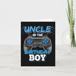 Uncle Of The Birthday Boy Matching Video Game Birt Card