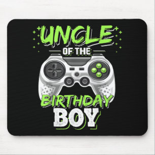 Uncle of the Birthday Boy Matching Video Game Mouse Mat