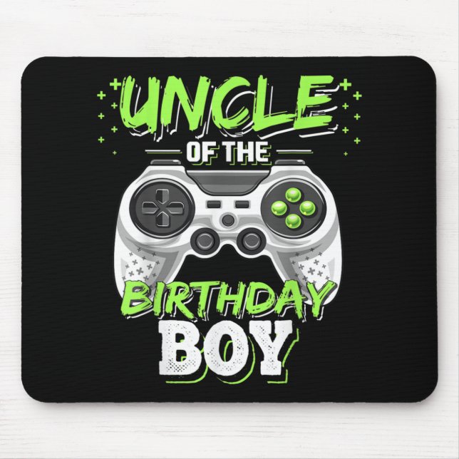 Uncle of the Birthday Boy Matching Video Game Mouse Mat (Front)