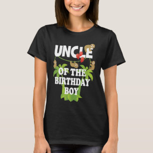 Uncle Of The Birthday Boy Sloth Kid B Day Party T-Shirt
