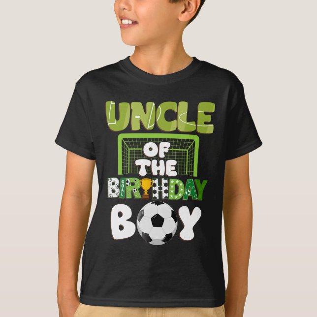 Uncle Of The Birthday Boy Soccer Family Party Deco T-Shirt (Front)