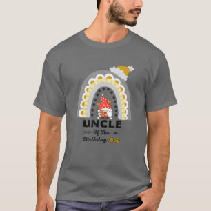 Uncle Of The Birthday Boy Uncle Gnome Rainbow Chri T-Shirt