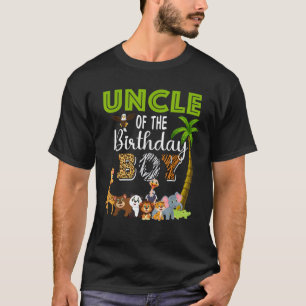 Uncle of The Birthday Boy Wild Zoo Theme Safari Pa T-Shirt