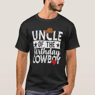 Uncle of the Birthday Cowboy Western Family Party T-Shirt