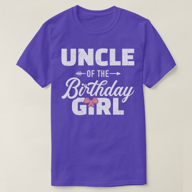 Uncle of the birthday daughter girl matching famil T-Shirt (Design Front)