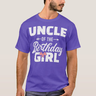 Uncle of the birthday daughter girl matching famil T-Shirt